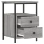 Mesita de noche madera de ingeniería gris Sonoma 34x35,5x50 cm de vidaXL, Mesitas de noche - Ref: Foro24-826019, Precio: 47,3...