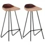 Taburetes de cocina 2 unidades cuero auténtico marrón de vidaXL, Taburetes de cocina - Ref: Foro24-320645, Precio: 145,64 €, ...