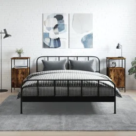 Mesitas noche 2 uds madera ingeniería roble ahumado 41x31x80 cm de vidaXL, Mesitas de noche - Ref: Foro24-825928, Precio: 59,...