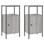 Mesitas de noche 2 uds madera ingeniería gris Sonoma 41x31x80cm de vidaXL, Mesitas de noche - Ref: Foro24-825930, Precio: 71,...