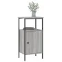 Mesitas de noche 2 uds madera ingeniería gris Sonoma 41x31x80cm de vidaXL, Mesitas de noche - Ref: Foro24-825930, Precio: 71,...