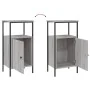 Mesitas de noche 2 uds madera ingeniería gris Sonoma 41x31x80cm de vidaXL, Mesitas de noche - Ref: Foro24-825930, Precio: 71,...