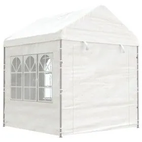 Cenador con techo polietileno blanco 2,28x2,23x2,69 m de vidaXL, Carpas y cenadores - Ref: Foro24-362629, Precio: 164,94 €, D...