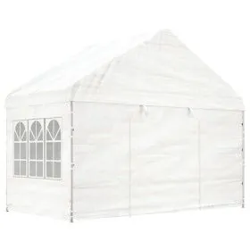 Cenador con techo polietileno blanco 4,08x2,23x3,22 m de vidaXL, Carpas y cenadores - Ref: Foro24-362631, Precio: 209,29 €, D...
