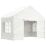 Cenador con techo polietileno blanco 4,08x2,23x3,22 m de vidaXL, Carpas y cenadores - Ref: Foro24-362631, Precio: 209,29 €, D...