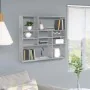 Gray concrete plywood wall shelf 90x16x78 cm by vidaXL, Shelves and shelves - Ref: Foro24-802943, Price: 40,04 €, Discount: %