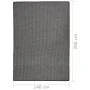 Alfombra de exterior de tejido plano gris 140x200 cm de vidaXL, Alfombras - Ref: Foro24-340775, Precio: 48,25 €, Descuento: %