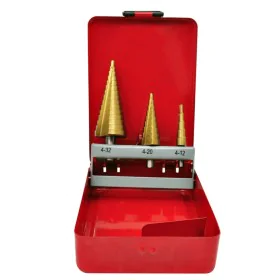 Set De Taladro De Paso Hss Broca Escalonada 3-Piezas Cónica de vidaXL, Brocas de taladro y cabezales de destornillador - Ref:...