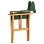 Silla de director madera maciza de acacia verde de vidaXL, Sillas de jardín - Ref: Foro24-45953, Precio: 65,62 €, Descuento: %