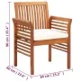 Sillas de comedor jardín 2 uds con cojines madera maciza acacia de vidaXL, Sillas de jardín - Ref: Foro24-45965, Precio: 210,...