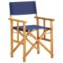 Silla de director madera maciza de acacia azul de vidaXL, Sillas de jardín - Ref: Foro24-45952, Precio: 65,13 €, Descuento: %