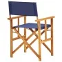 Silla de director madera maciza de acacia azul de vidaXL, Sillas de jardín - Ref: Foro24-45952, Precio: 65,13 €, Descuento: %