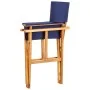 Silla de director madera maciza de acacia azul de vidaXL, Sillas de jardín - Ref: Foro24-45952, Precio: 65,13 €, Descuento: %