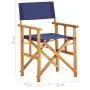 Silla de director madera maciza de acacia azul de vidaXL, Sillas de jardín - Ref: Foro24-45952, Precio: 65,13 €, Descuento: %