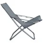 Sillas de playa plegables 2 unidades tela gris de vidaXL, Sillas de jardín - Ref: Foro24-47905, Precio: 105,49 €, Descuento: %