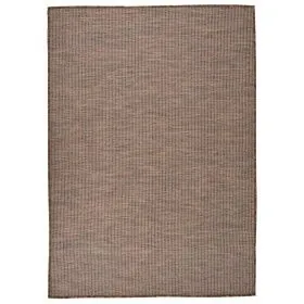 Alfombra de exterior de tejido plano marrón 140x200 cm de vidaXL, Alfombras - Ref: Foro24-340789, Precio: 52,41 €, Descuento: %