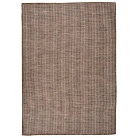 Alfombra de exterior de tejido plano marrón 140x200 cm de vidaXL, Alfombras - Ref: Foro24-340789, Precio: 52,41 €, Descuento: %