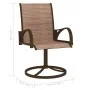Gartendrehstühle 2 Stück Textilene und brauner Stahl von vidaXL, Gartenstühle - Ref: Foro24-312278, Preis: 188,31 €, Rabatt: %
