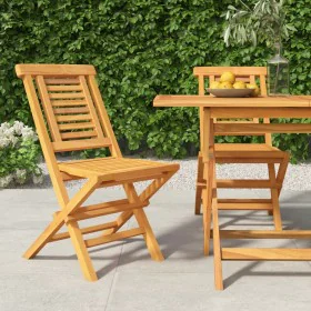 Sillas de jardín plegables 2 uds madera maciza teca 47x63x90cm de vidaXL, Sillas de jardín - Ref: Foro24-362755, Precio: 175,...