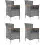 Sillas de comedor de jardín 4 unidades ratán sintético gris de vidaXL, Sillas de jardín - Ref: Foro24-316696, Precio: 319,09 ...