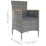 Sillas de comedor de jardín 4 unidades ratán sintético gris de vidaXL, Sillas de jardín - Ref: Foro24-316696, Precio: 319,09 ...