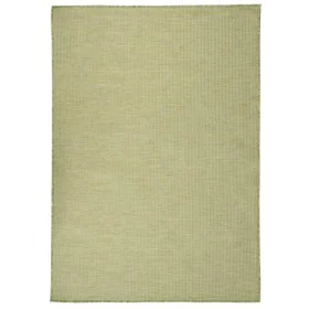 Alfombra de exterior de tejido plano verde 140x200 cm de vidaXL, Alfombras - Ref: Foro24-340810, Precio: 49,21 €, Descuento: %