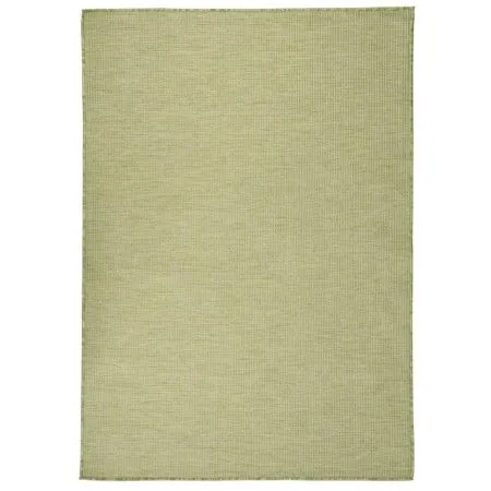 Alfombra de exterior de tejido plano verde 140x200 cm de vidaXL, Alfombras - Ref: Foro24-340810, Precio: 49,21 €, Descuento: %