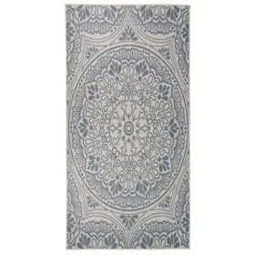 Alfombra de exterior de tejido plano rayas azules 100x200 cm de vidaXL, Alfombras - Ref: Foro24-340829, Precio: 36,83 €, Desc...