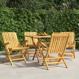 Sillas de jardín plegables 4 uds madera maciza teca 61x67x90 cm de vidaXL, Sillas de jardín - Ref: Foro24-3155055, Precio: 30...