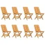 Sillas de jardín plegables 8 uds madera maciza teca 47x47x89 cm de vidaXL, Sillas de jardín - Ref: Foro24-3155054, Precio: 66...