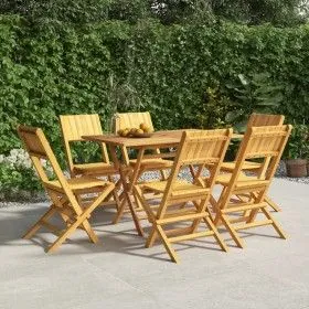 Folding garden chairs 6 pcs solid teak wood 47x61x90 cm by vidaXL, Garden chairs - Ref: Foro24-3155059, Price: 396,82 €, Disc...