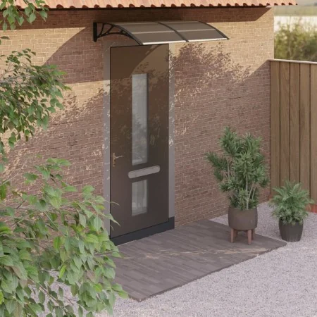 Marquesina de puerta policarbonato negro 150x80 cm de vidaXL, Toldos - Ref: Foro24-153582, Precio: 65,32 €, Descuento: %