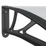 Marquesina de puerta policarbonato negro 300x100 cm de vidaXL, Toldos - Ref: Foro24-153569, Precio: 104,94 €, Descuento: %