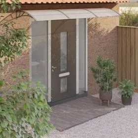 Graues Polycarbonat-Türvordach 300 x 80 cm von vidaXL, Markisen - Ref: Foro24-153581, Preis: 91,94 €, Rabatt: %