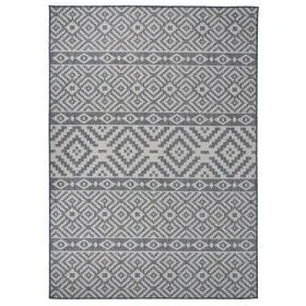 Alfombra de exterior de tejido plano rayas azules 120x170 cm de vidaXL, Alfombras - Ref: Foro24-340837, Precio: 35,53 €, Desc...