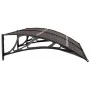 Black and transparent polycarbonate door canopy 150x80 cm by vidaXL, Awnings - Ref: Foro24-153576, Price: 68,29 €, Discount: %