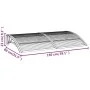 Black and transparent polycarbonate door canopy 150x80 cm by vidaXL, Awnings - Ref: Foro24-153576, Price: 68,29 €, Discount: %