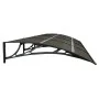 Black polycarbonate door canopy 400x100 cm by vidaXL, Awnings - Ref: Foro24-153602, Price: 124,05 €, Discount: %