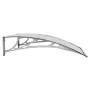 Marquesina puerta policarbonato gris y transparente 100x80 cm de vidaXL, Toldos - Ref: Foro24-153589, Precio: 40,84 €, Descue...