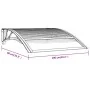 Marquesina puerta policarbonato gris y transparente 100x80 cm de vidaXL, Toldos - Ref: Foro24-153589, Precio: 40,84 €, Descue...
