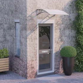 Gray and transparent polycarbonate door canopy 80x75 cm by vidaXL, Awnings - Ref: Foro24-153586, Price: 40,50 €, Discount: %