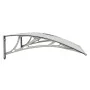 Gray and transparent polycarbonate door canopy 80x75 cm by vidaXL, Awnings - Ref: Foro24-153586, Price: 40,50 €, Discount: %
