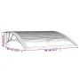 Gray and transparent polycarbonate door canopy 80x75 cm by vidaXL, Awnings - Ref: Foro24-153586, Price: 40,50 €, Discount: %