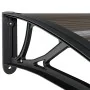 Black polycarbonate door canopy 350x100 cm by vidaXL, Awnings - Ref: Foro24-153596, Price: 107,25 €, Discount: %