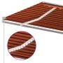 Toldo automático LED sensor de viento naranja marrón 4,5x3 m de vidaXL, Toldos - Ref: Foro24-3069975, Precio: 698,75 €, Descu...