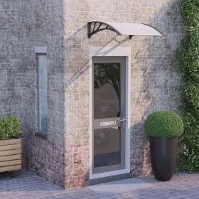Marquesina puerta policarbonato negro y transparente 80x75 cm by vidaXL, Awnings - Ref: Foro24-153585, Price: 37,04 €, Discou...