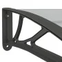 Black polycarbonate door canopy 350x100 cm by vidaXL, Awnings - Ref: Foro24-153594, Price: 106,95 €, Discount: %