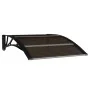 Marquesina de puerta policarbonato negro 100x80 cm de vidaXL, Toldos - Ref: Foro24-153590, Precio: 39,78 €, Descuento: %