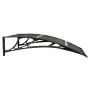 Marquesina de puerta policarbonato negro 100x80 cm de vidaXL, Toldos - Ref: Foro24-153590, Precio: 39,78 €, Descuento: %