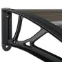 Marquesina de puerta policarbonato negro 100x80 cm de vidaXL, Toldos - Ref: Foro24-153590, Precio: 39,78 €, Descuento: %